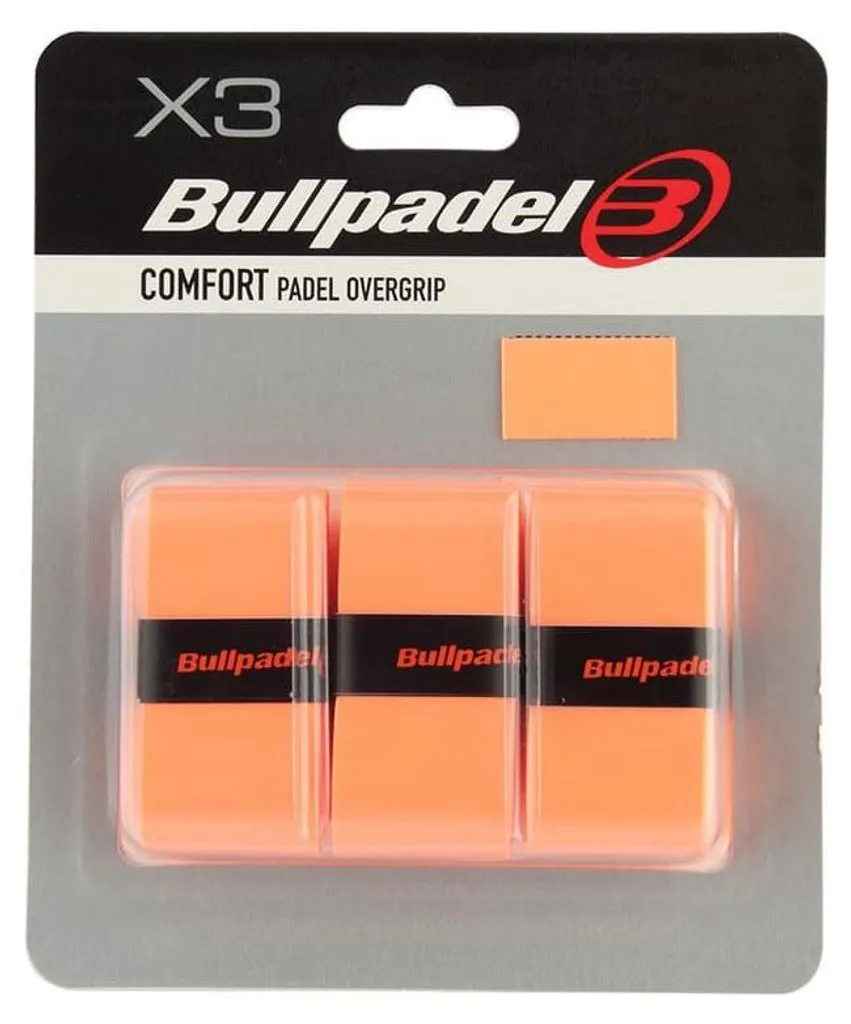 Lot de 3 surgrips de padel Bullpadel Gb1200 Orange en taille unique
