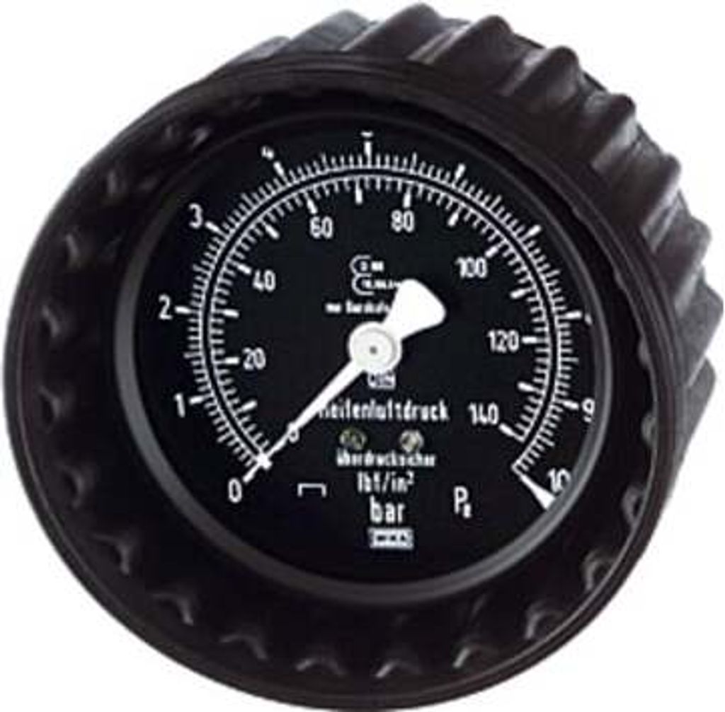 Riegler Manometer, 0 - 25 bar/350 psi, Durchmesser 80 mm, zum Stecken