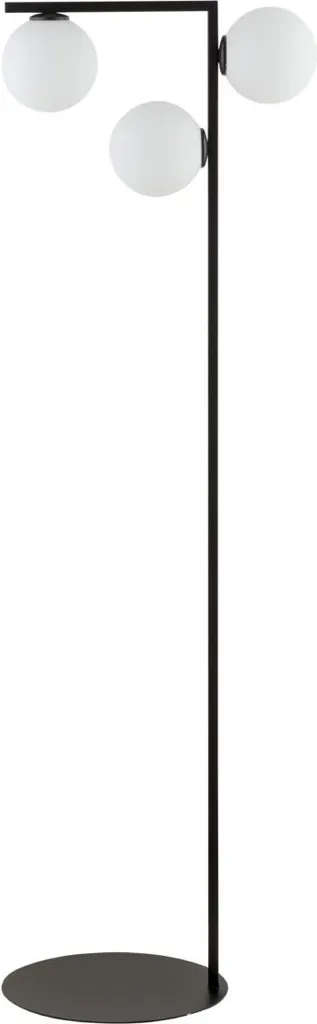 Lampadaire anti-éblouissement 3 sphères pour éclairage doux noir Andy