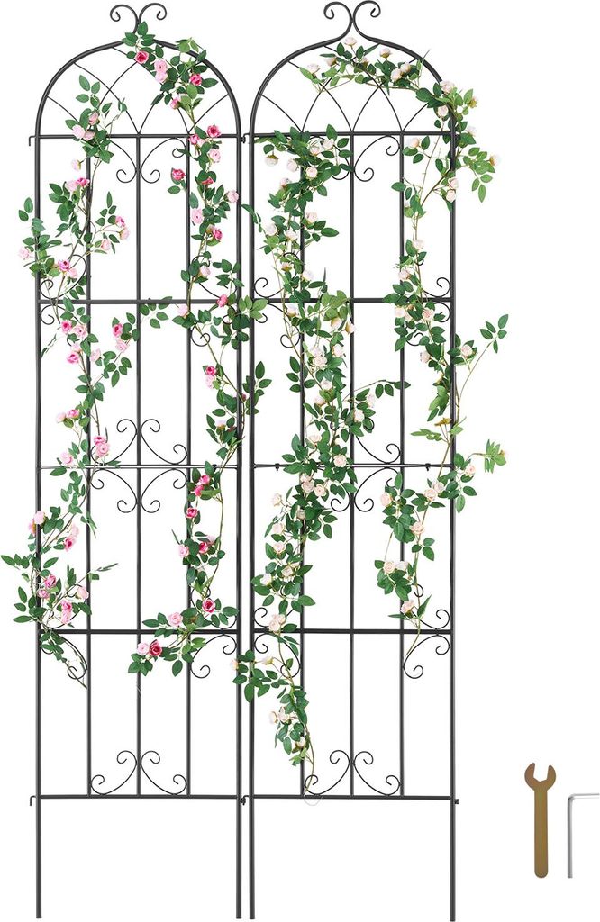 SucceBuy Gartenspalier für Kletterpflanzen, 221,1 x 50,8 Produktbild 