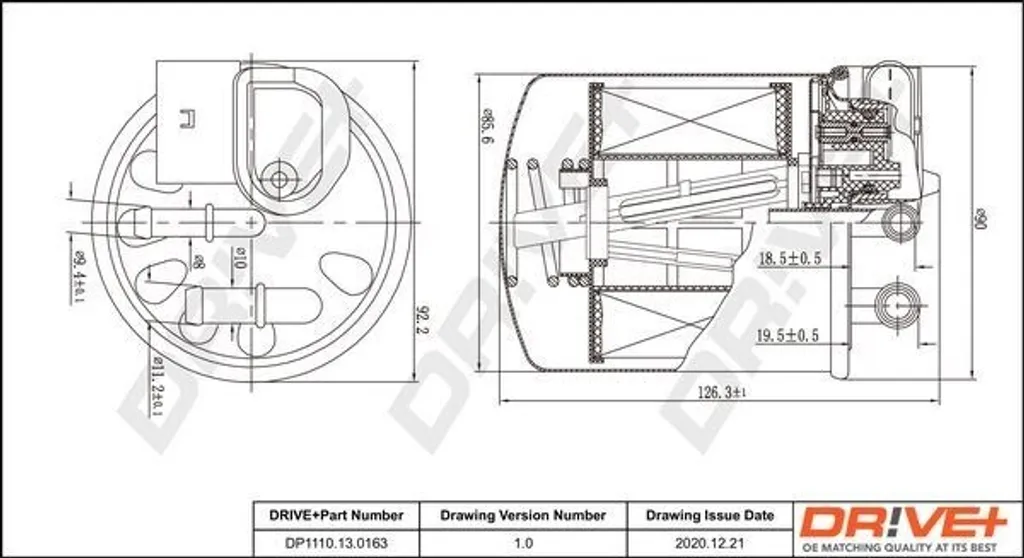 Filtre à gazole pour entretien Mercedes Sprinter et Vito - DP1110.13.0163