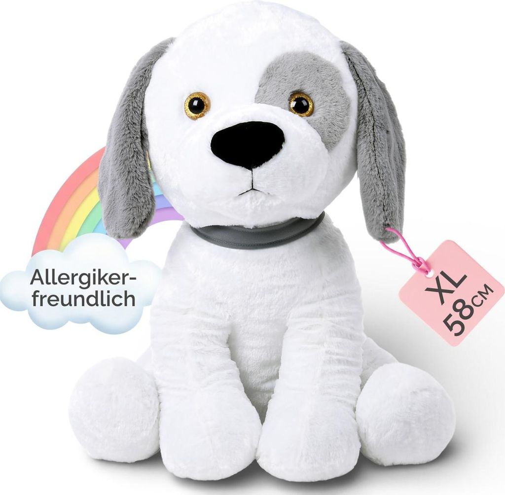 Plüschtier Kuscheltier Stofftier Hund XL 58 cm Groß Weiches Produktbild 
