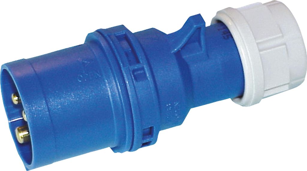 PCE CEE Stecker Shark, 3-polig, 16 A, 230 V, IP44 Produktbild 
