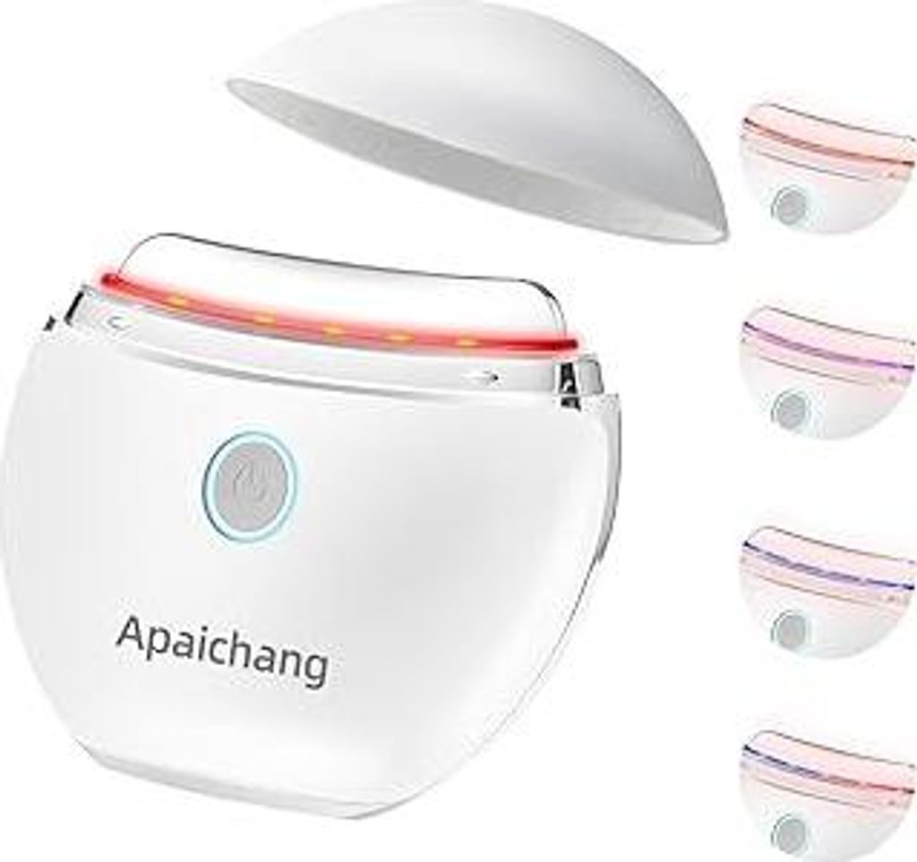 EMS Gua Sha Elektrisch, Apaichang Gesichtsmassagegerät mit Vibration & Wärme Massagegerät Face Lifting Gesicht 4 Modi Guasha Face Massager mit R...