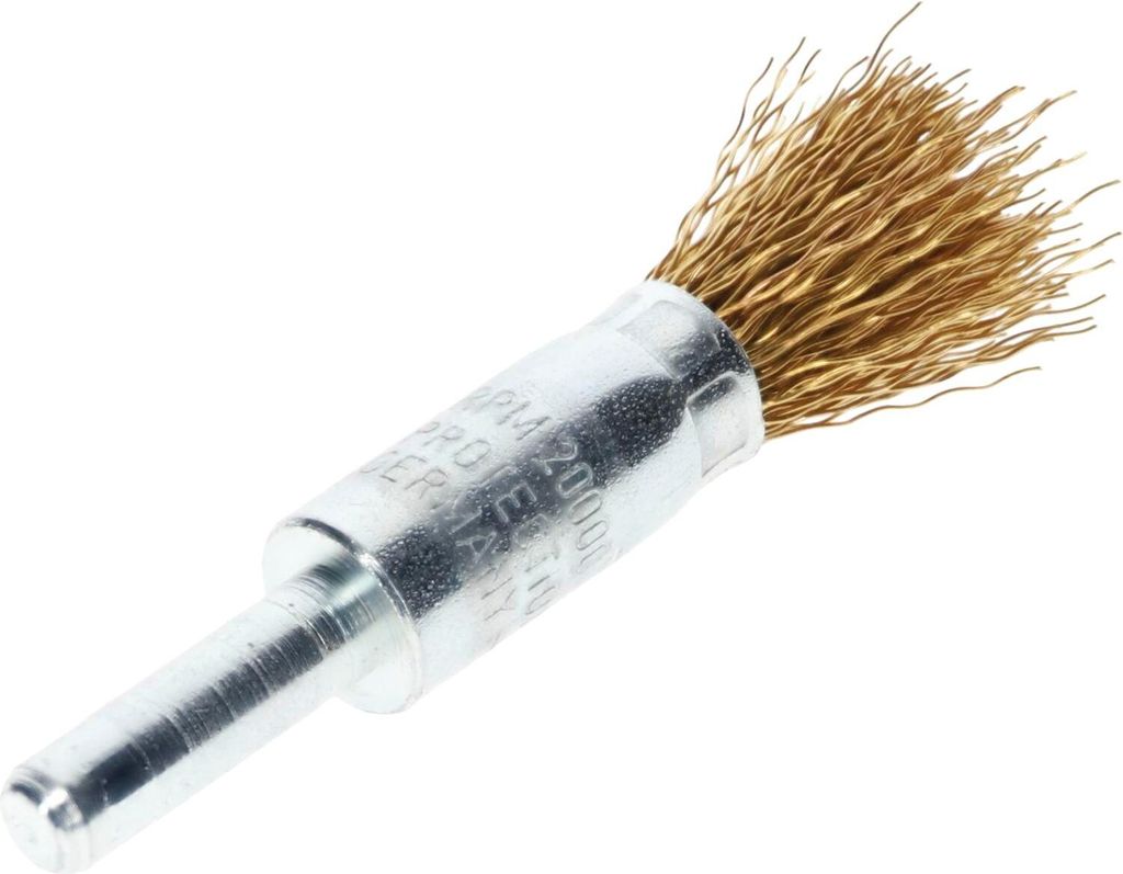 Osborn Drahtbürste für Bohrmaschine ø 10mm - Drahtbürstenaufsatz für schwer zugängliche Stellen - Messingbürste, Messingdraht gewellt