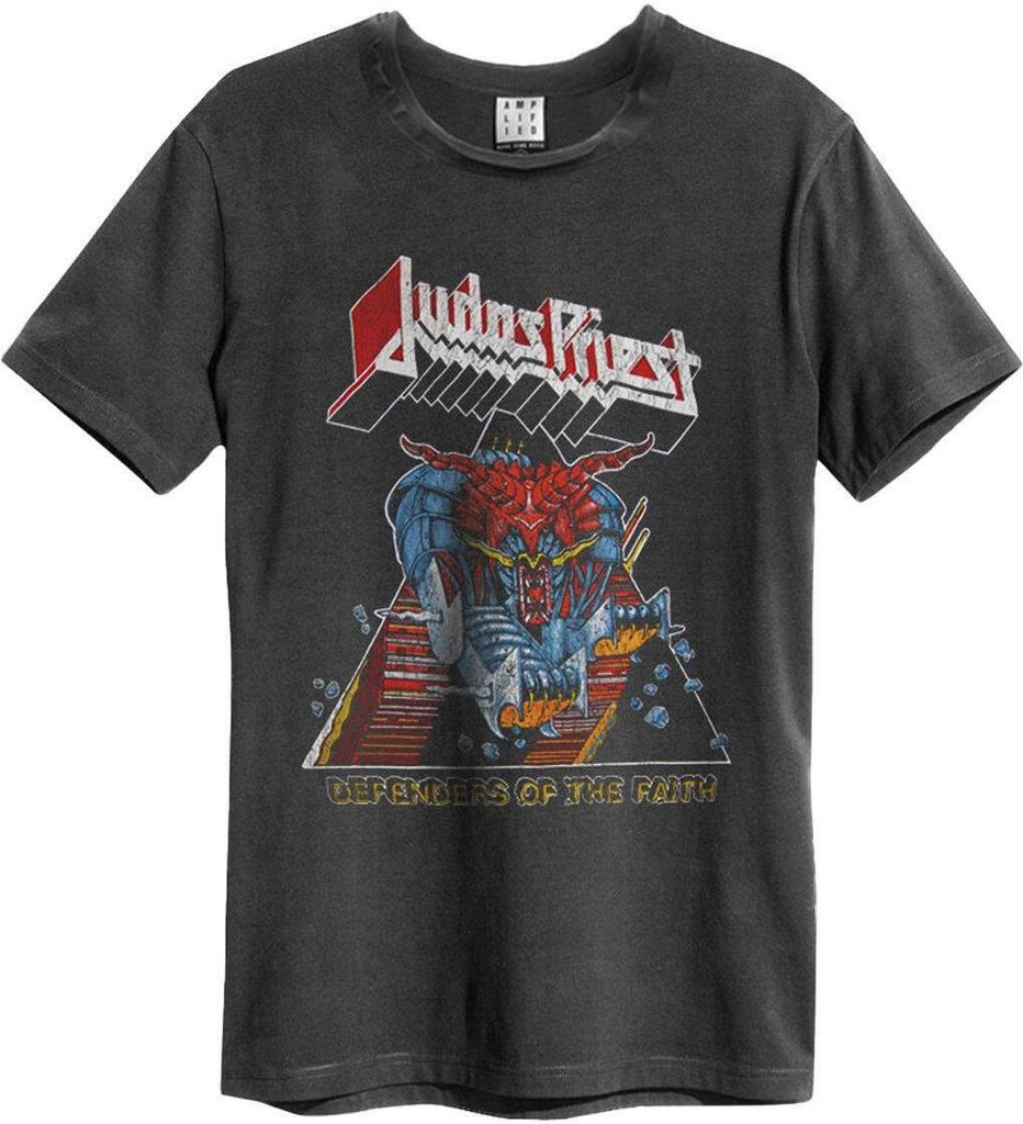 Amplified - "Defenders Of The Faith" T-Shirt für Herren/Damen Uni GD1305 (M) (Holzkohle)
