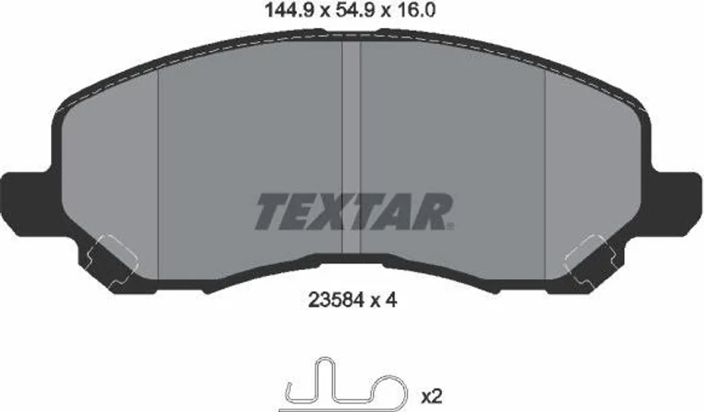 TEXTAR 2358403 Jeu de plaquettes de frein à disque pour Flavia et Compass