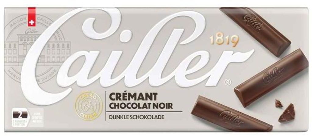 Cailler Crémant, dunkle Schokolade, 100 g, 454 kJ, 109 Produktbild 