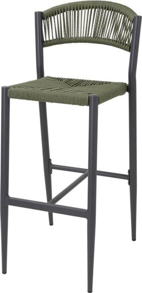 Bolero Eden PE Twist Rattan Outdoor Barhocker Grün (2 Stück)