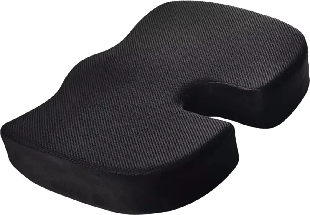 Coussin d'assise en gel et mousse à mémoire de forme ergonomique en U