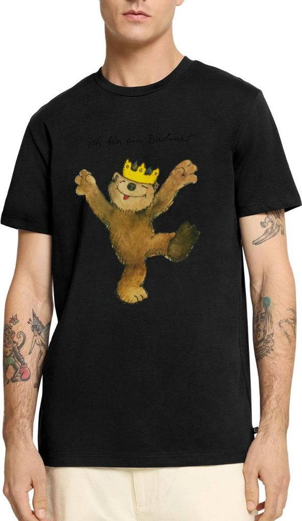 Spreadshirt Janosch Kleiner Bär Ich Bin Ein Bärliner Männer Premium T-Shirt, M, Schwarz