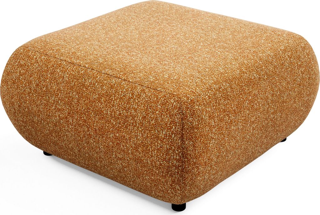 Masseno Sitzhocker DELTA Modern Polsterhocker Wohnzimmer Hocker Sitzpuff Fußhocker Braun