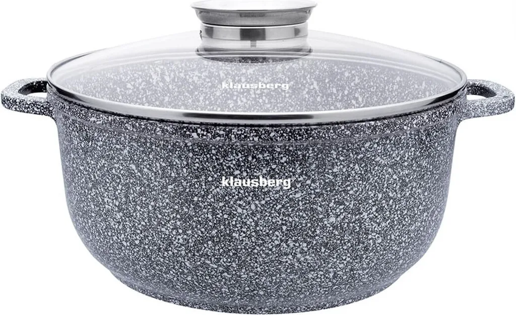 Klausberg 34896 Pentola in Marmo 5,6L - Ideale per Famiglie e Induzione