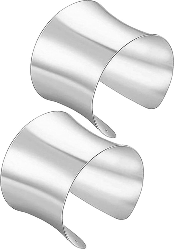 2 Stück verstellbares Armband mit breiter Öffnung, individuelles ausgehöhltes Armmanschettenarmband aus poliertem Metall im Retro-Stil für Cosp...