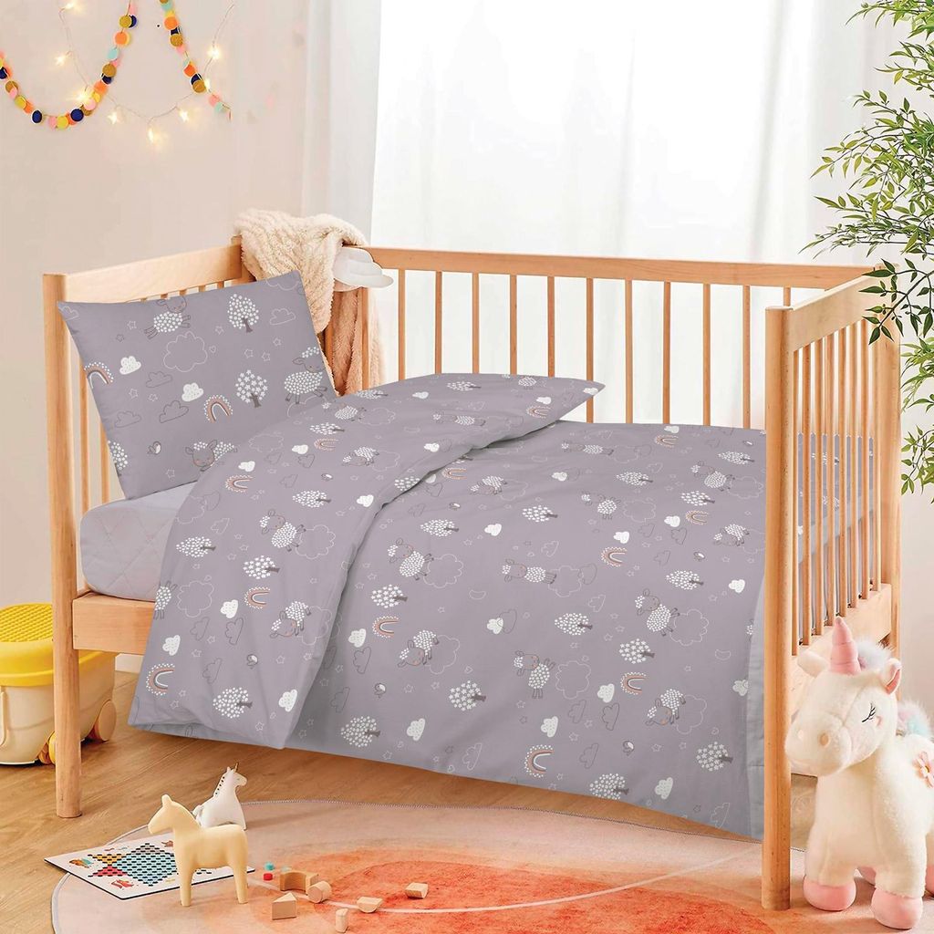 Babybettwäsche Sleepy aus 100 % Baumwolle Renforcé, 100x140 cm + 40x60 cm
