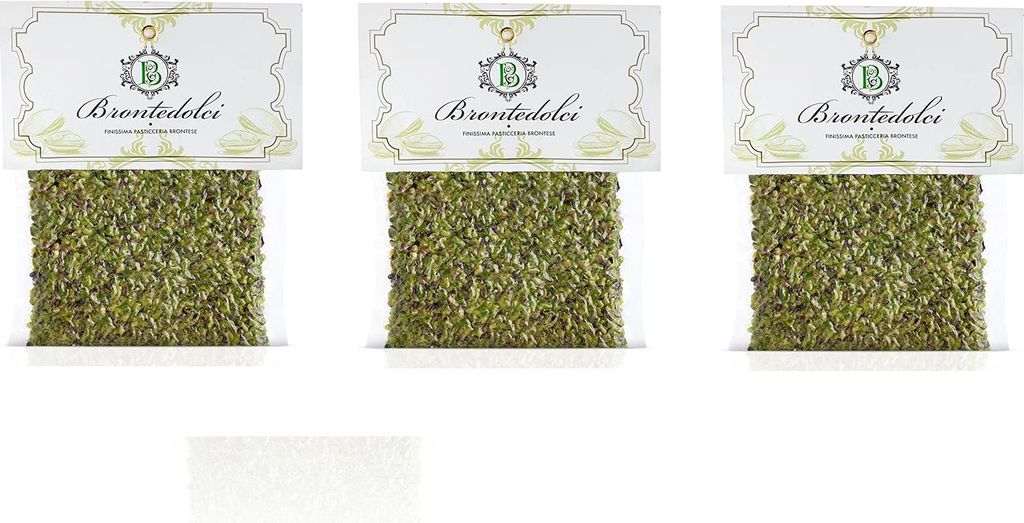 3x Brontedolci Granella di Pistacchio di Sicilia Korn der Sizilianischen Pistazien 100g
