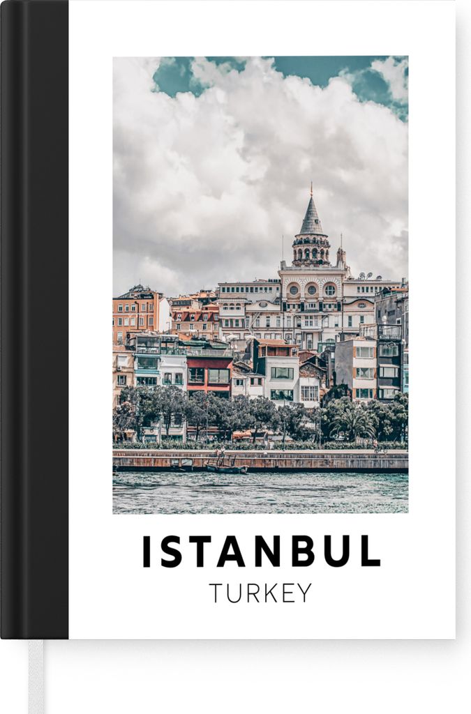 MuchoWow Notizbuch Tagebuch Haushaltsbuch Notebook A5 Istanbul - Türkei - Wolken - Notizblock - Notizheft - Notebook - Schreibblock - Papier