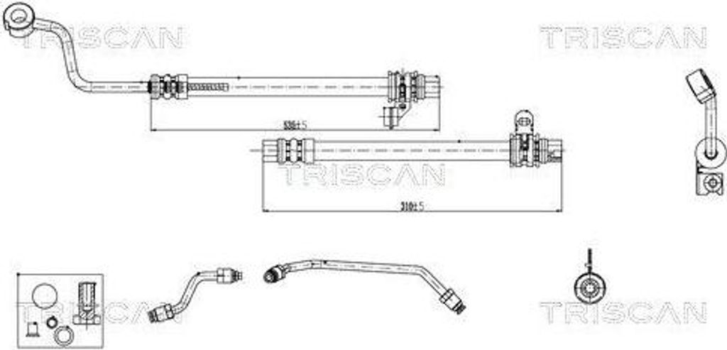 TRISCAN 8516 43004 Servoleitung für HYUNDAI GETZ (TB) von Hydraulikpumpe nach Lenkgetriebe