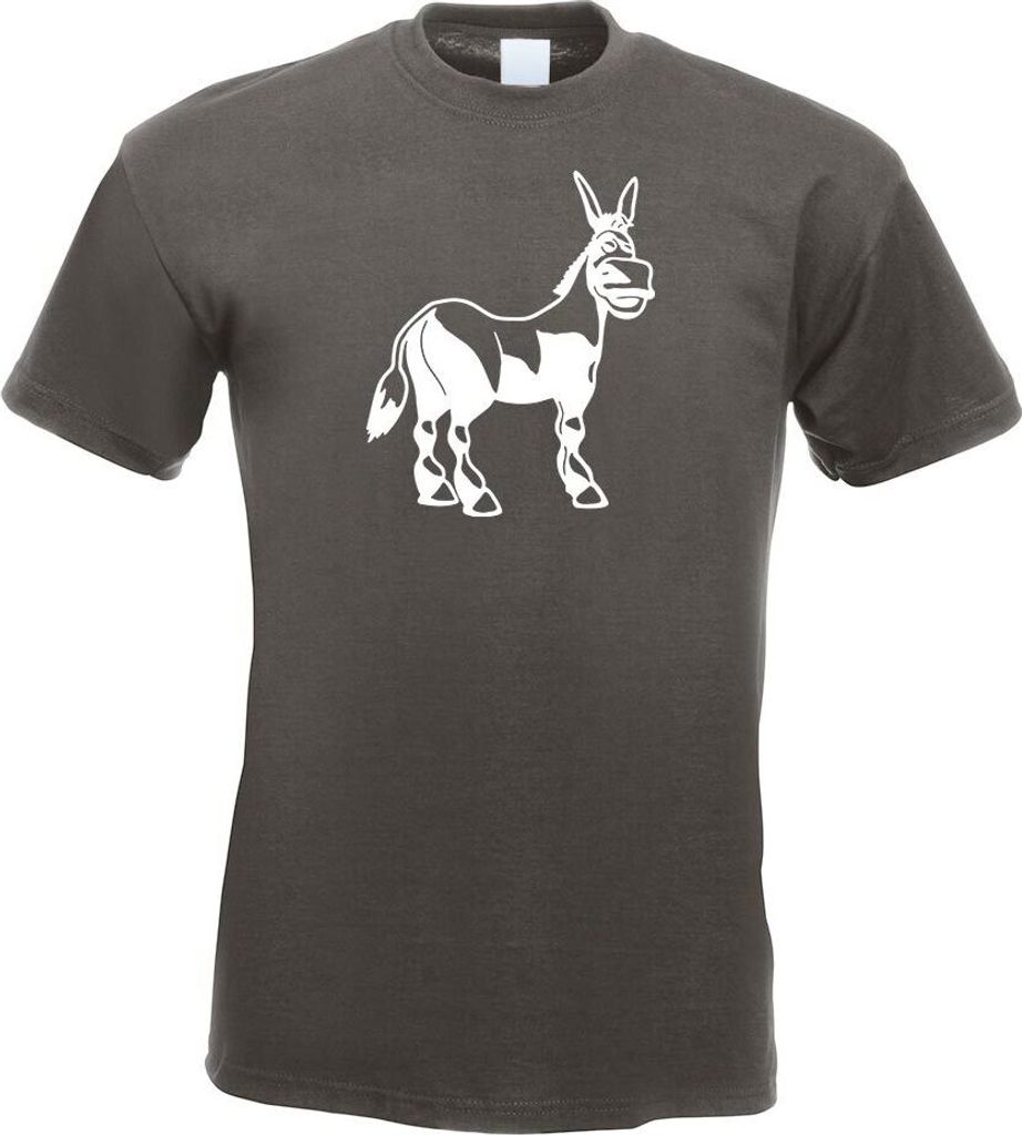 Kiwistar - T-Shirt - Graphit - Esel - Motiv 1 - tragen Herren Funshirt Bedruckt Design Sprüche Spruch Motive - mit Motiv Bedruckt - Funshirt Desig...