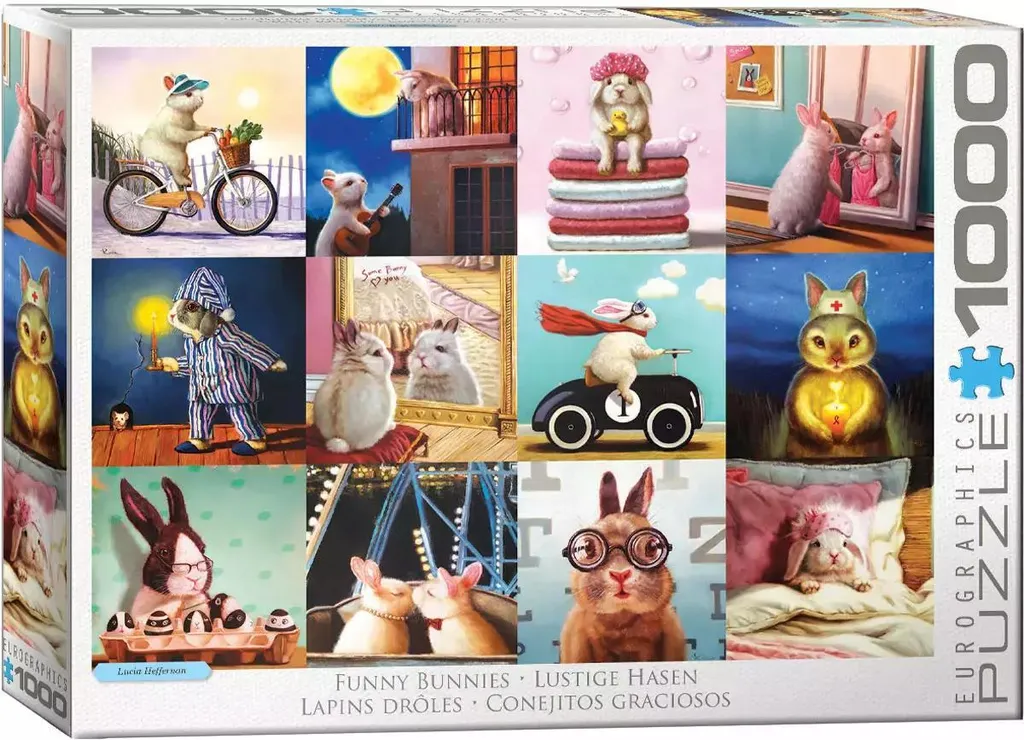 Puzzle Drôles de lapins par Lucia Heffernan 1000 pièces pour adultes
