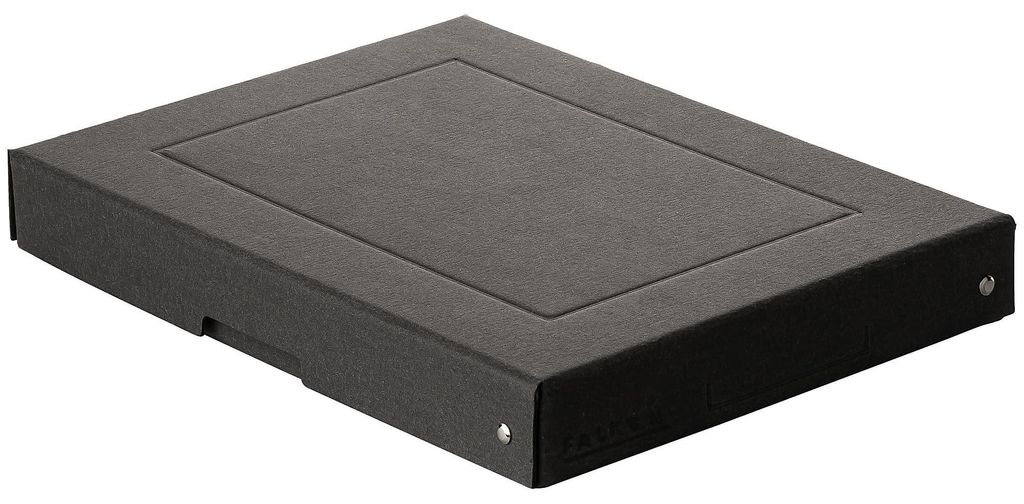 Scatola portaoggetti nera, formato A4, 32 x 24 x 4 cm, con Immagine del prodotto 