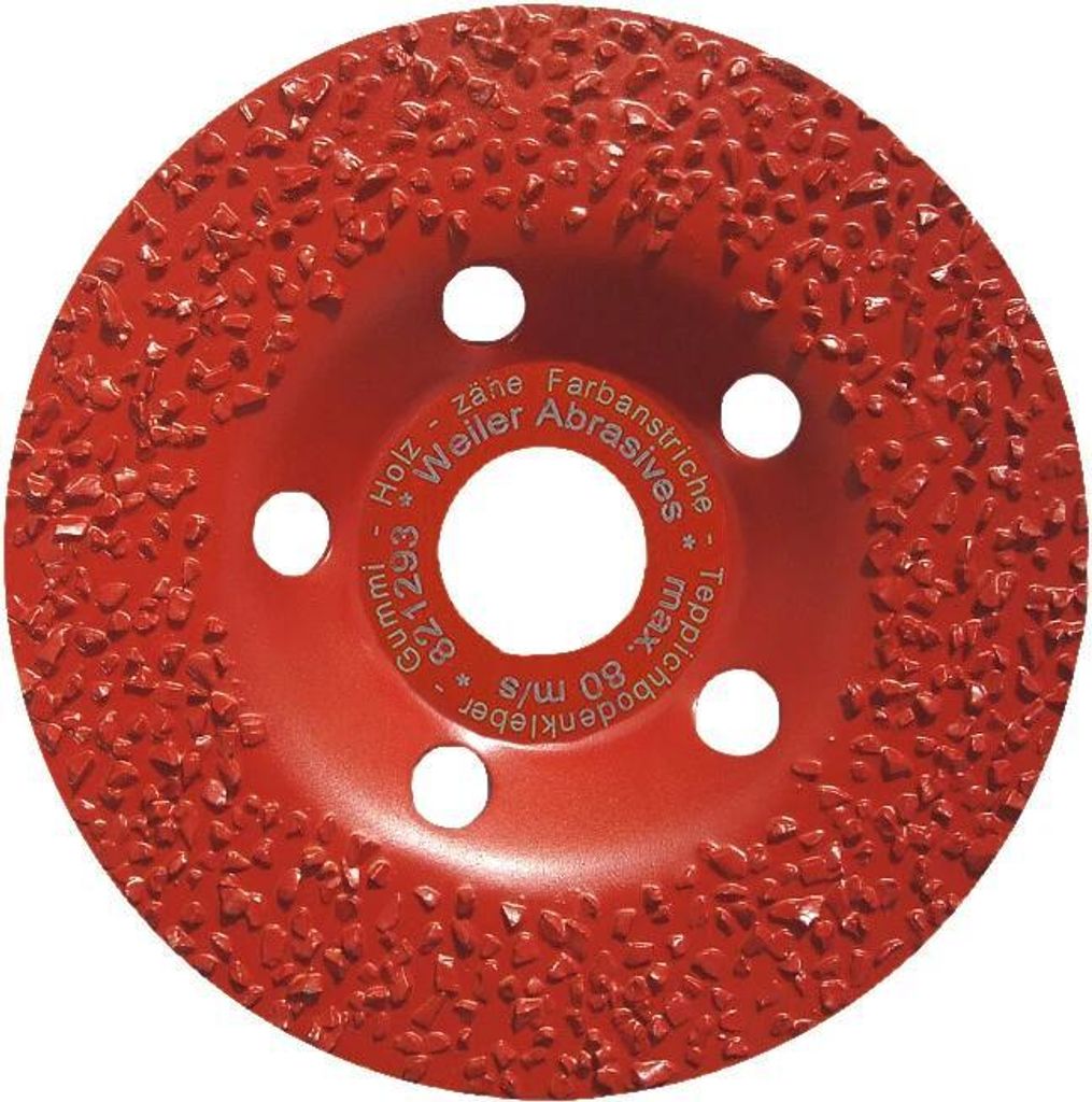 Toroflex HM-Schleifteller 115, 125 mm Körnung 14 Schleifen für Gummi, Holz, Farbschichten, Trennscheiben Durchmesser:125 x 22.23 mm