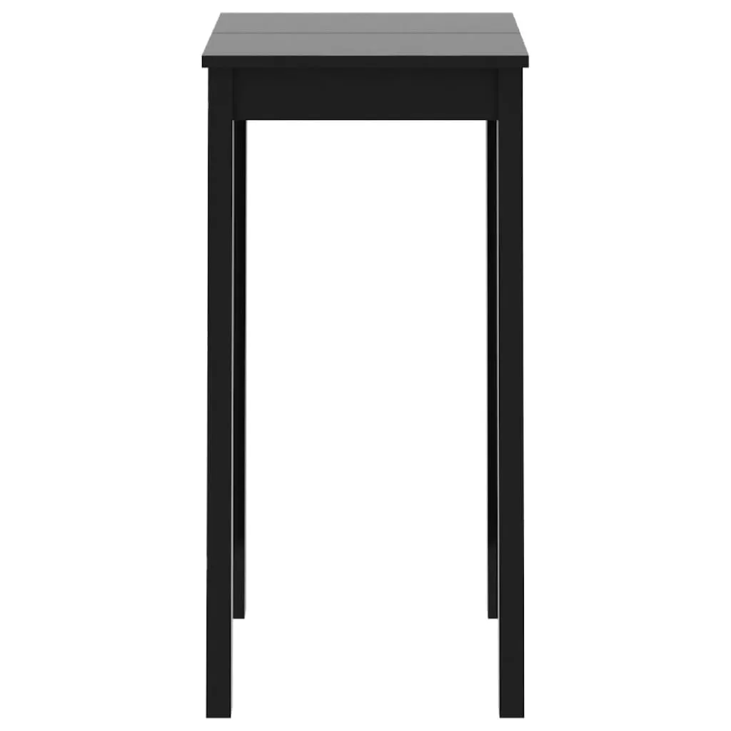 Table de bar design noir mat 55x55x107 cm - Finition MDF résistante