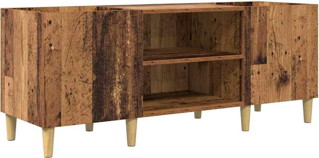 Schallplattenschrank Altholz 121 x 38 x 48 cm Holzwerkstoff