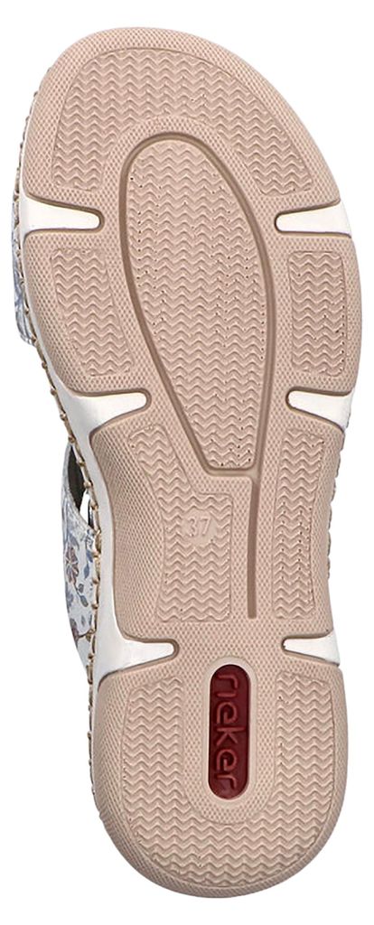 Rieker Damen Pantolette mit T-Riemen und Blumenmuster Weite Produktbild 