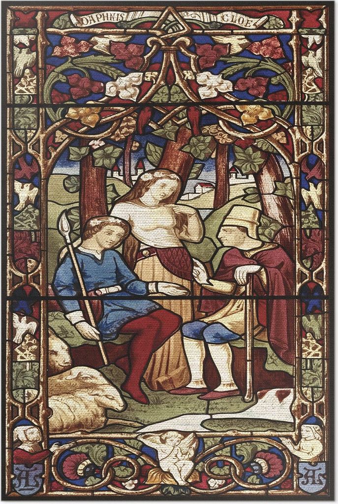 Sir Digby Wyatt Nachahmung gotischer Glasmalerei – Vinylteppich – 60x90 cm – Indoor Teppich – Flur – Pflegeleicht – Modern