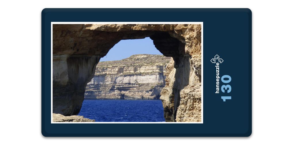 hansepuzzle 17269 - Malta Puzzle, 130 Teile, Orte, 28,7 x 20,0cm mit hochwertiger Aufbewahrung, Kartonbox und wiederverschließbarem Beutel