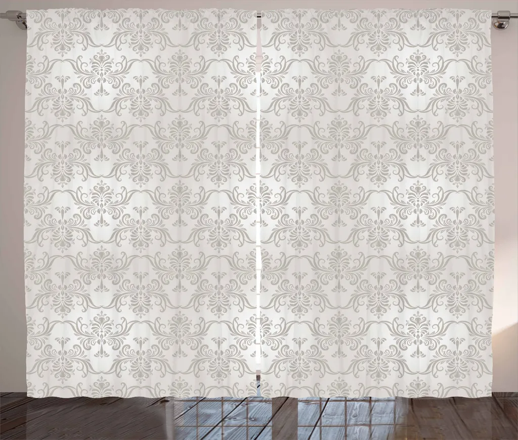 ABAKUHAUS Tenda Rustica Grigia Vintage 280x175 cm per Soggiorno Classico