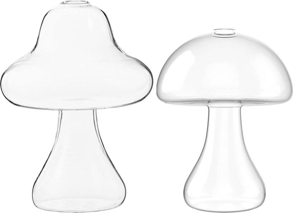 Glas Pilzvase - Geometrisches Terrarium Hydrokultur Pflanzvasen