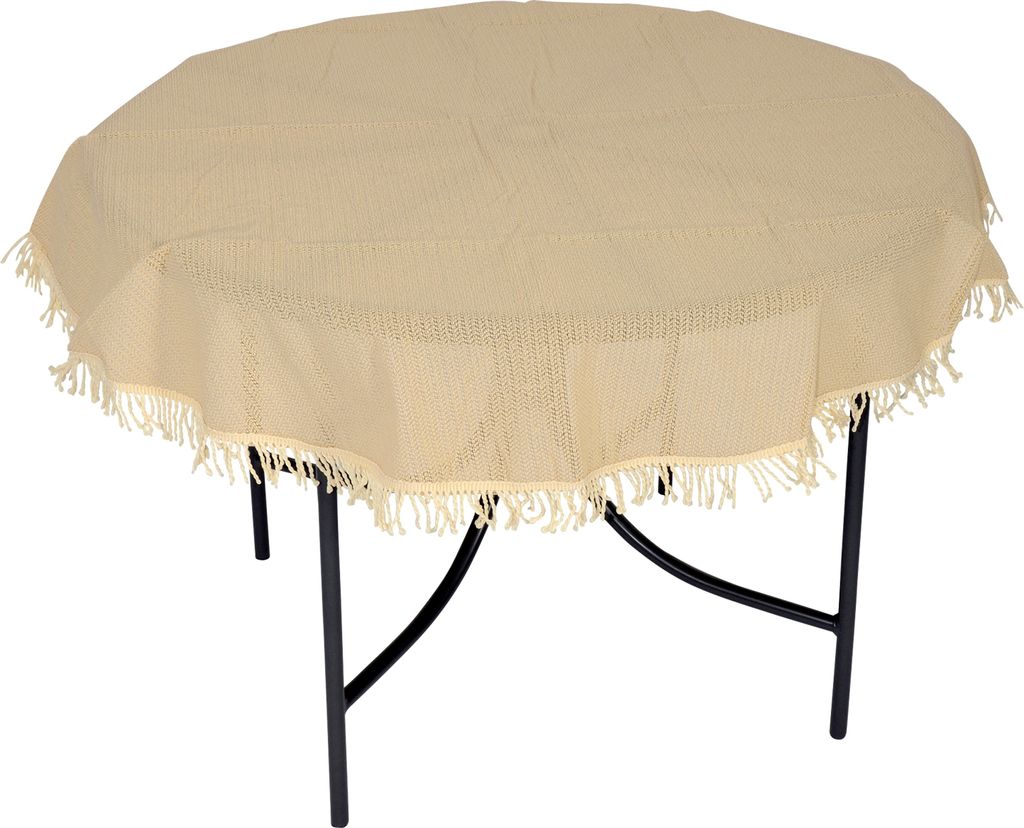 Tischdecke beige Ø160cm Produktbild 