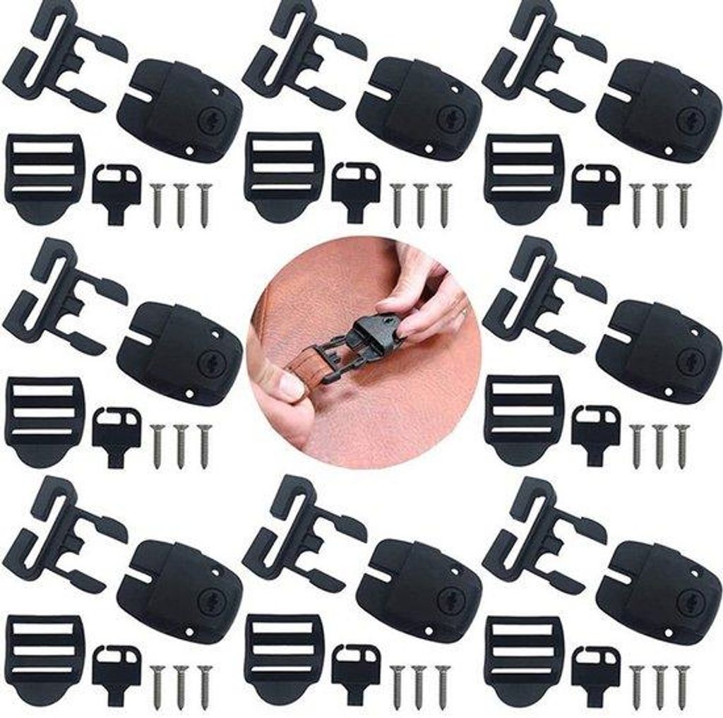 Reparatieset für Hottub-Deckelverschluss, 8-teilig, Metall.