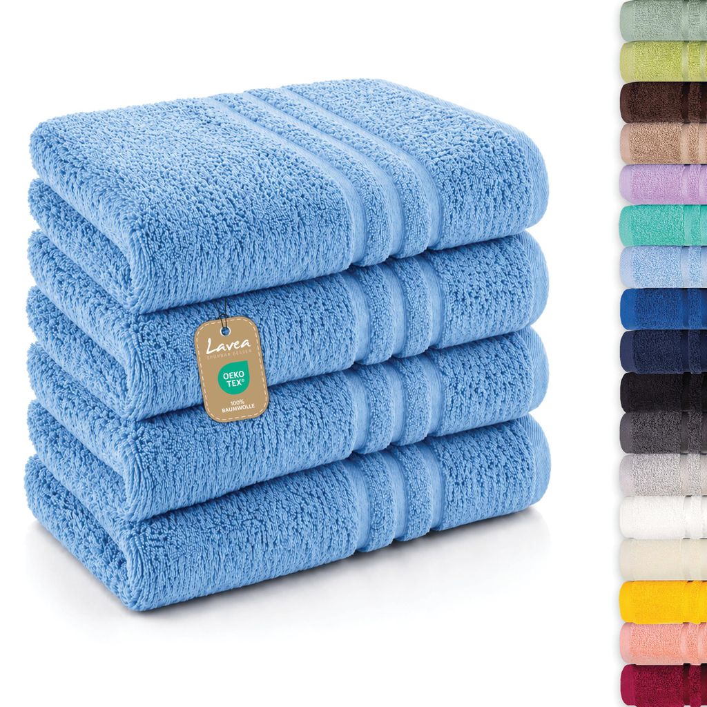 Lavea® 4er Set Handtücher 50x100 cm - Elena, 100% Produktbild 