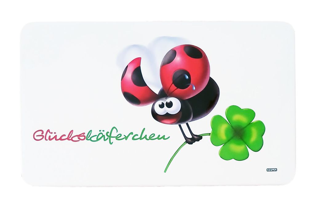 FRÜHSTÜCKBRETTCHEN 23,5x14cm aus Melamin Frühstückbrett Schneidbrett Schneidebrett Küchenbrett Brett spülmaschinenfest (Glückskäferchen-10)