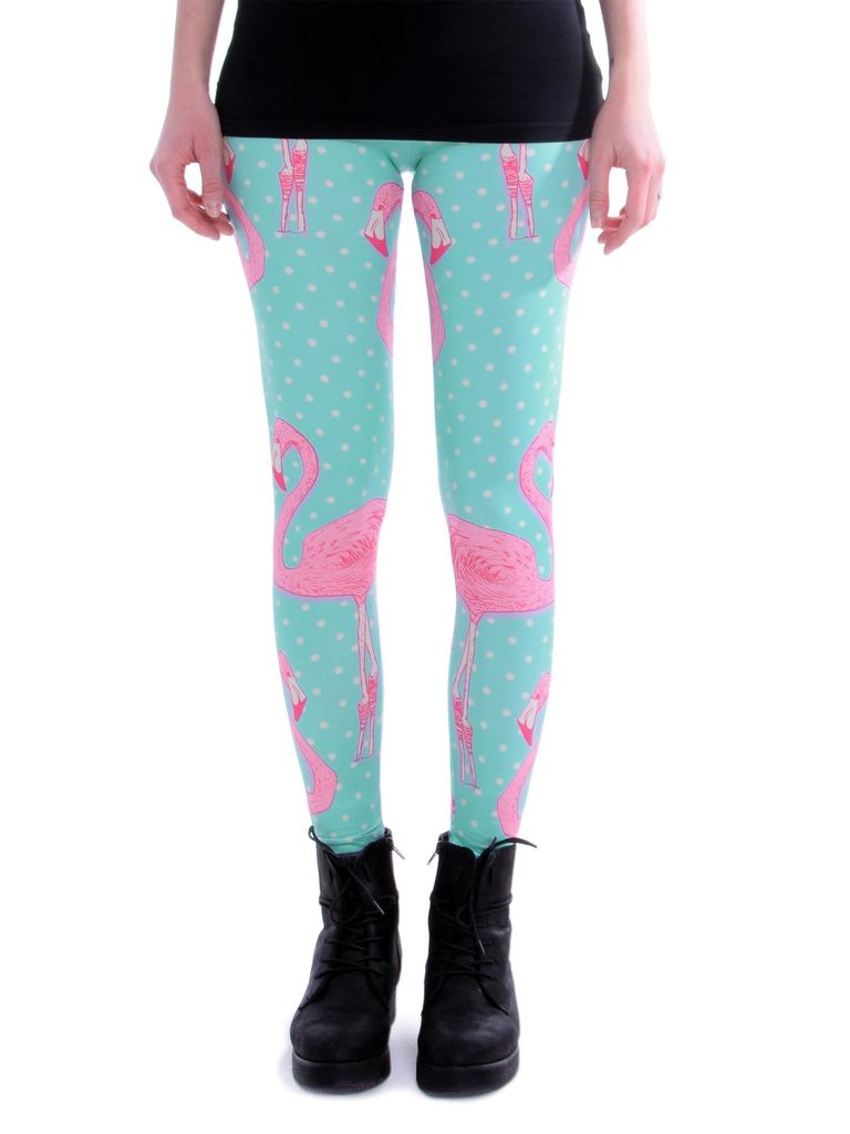 cosey - Flamingo Line -Leggins (Einheitsgröße) - Design Flamingo Punkte