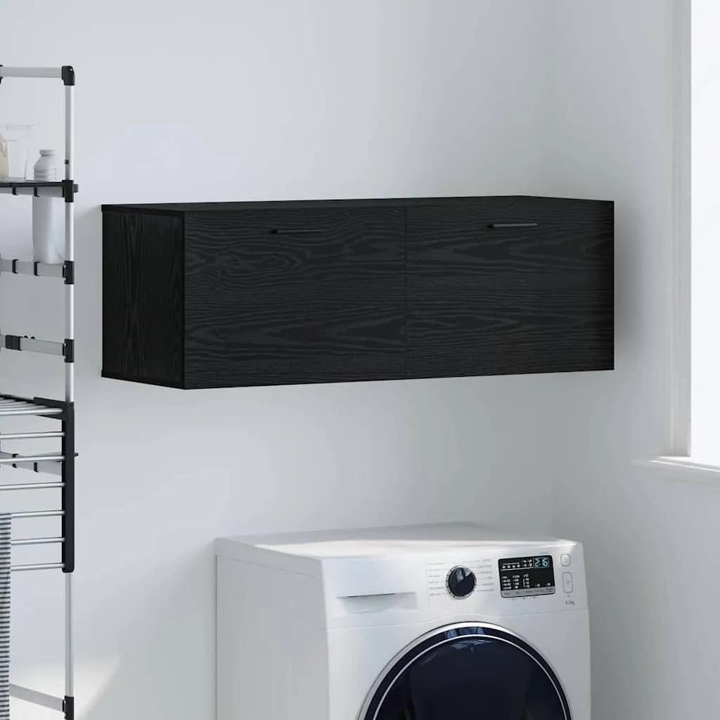BEI CLORIS Armadietto a Parete Rovere Nero 100 cm - Eleganza Sospesa
