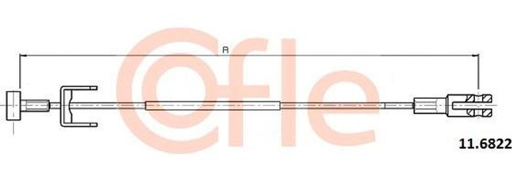 COFLE 11.6822 Seilzug, Handbremse OE 4423238 kompatibel mit Vivaro