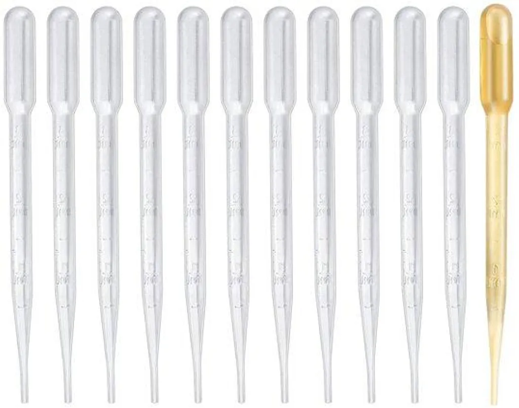 Pipettes de laboratoire 3ml pour dosage précis d'huiles et liquides x200