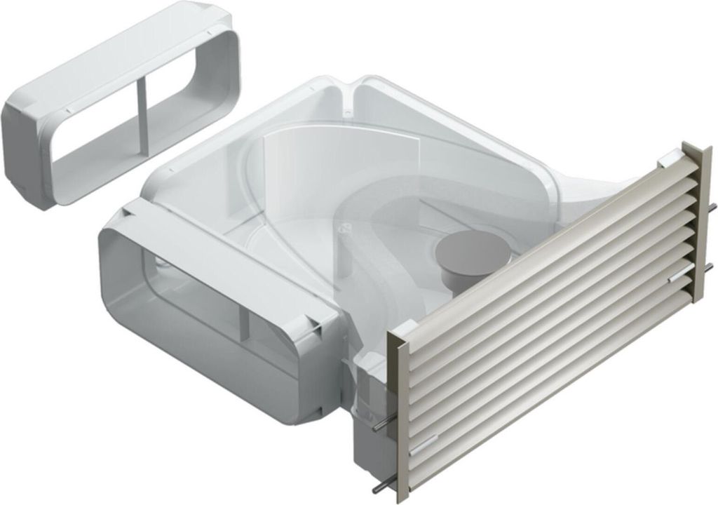 Naber COMPAIR System Ø 150 GREENflow Filterbox-Set-2, Lüftungsgitter edelstahlfarbig