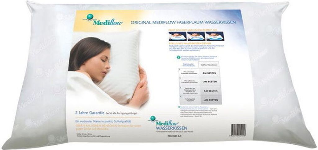 Mediflow Wasserkissen 40x80cm Kopfkissen Nackenstütz Nacken Produktbild 