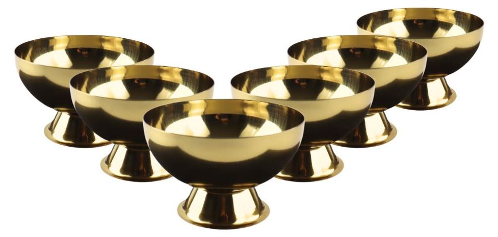 "OTIX IJscoupes Ijsglas Sorbet Glazen Set von 6 Gold 12cm Edelstahl"
