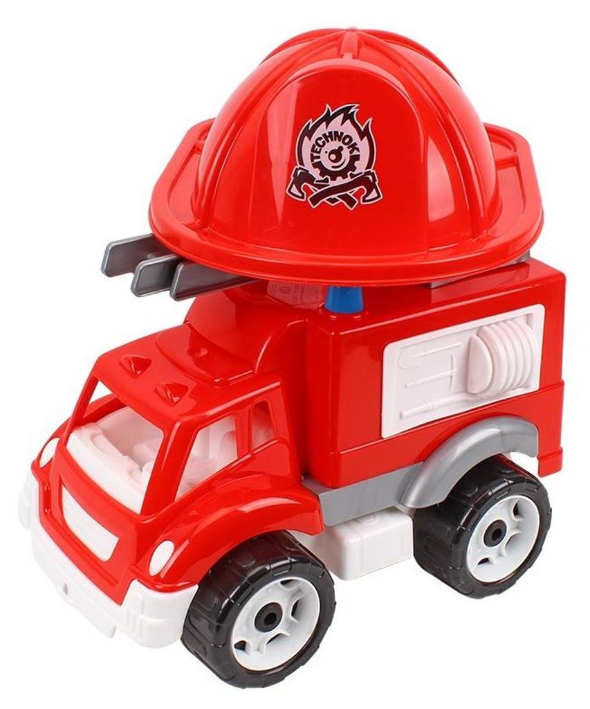 TechnoK Feuerwehrauto Set mit Helm