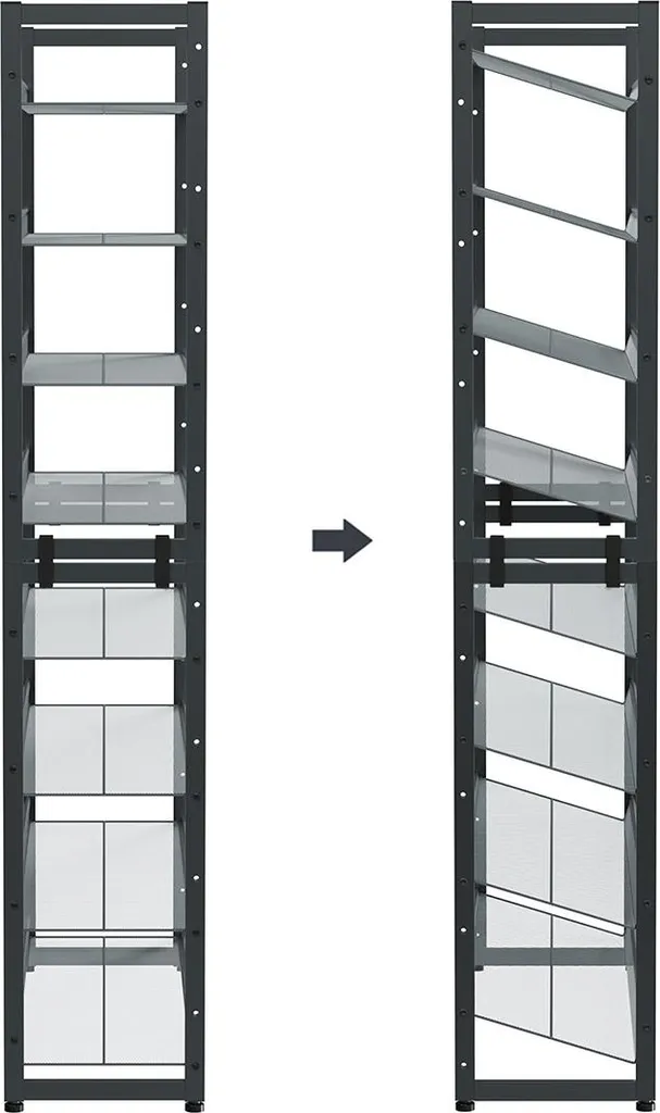 Fini le désordre : Rangement chaussures gris 2 pièces - Solution anti-vrac - 2