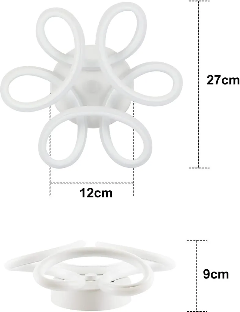 Plafonnier LED Moderne 26W Blanc Chaud 3000K avec Design Géométrique - 5