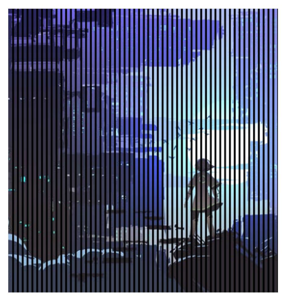 Akustikpaneele mit Digitaldruck Aloy01 19 x 2253 x 2400 mm Computer Gaming MDF PET-Fasern Wandpaneele Blau Schwarz 4 Einzelplatten