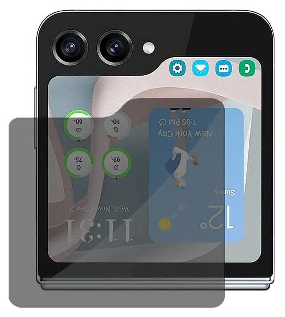 Displayschutzfolie für Samsung Z Flip 5, gehärtetes Glas, vollständige Privatsphäre