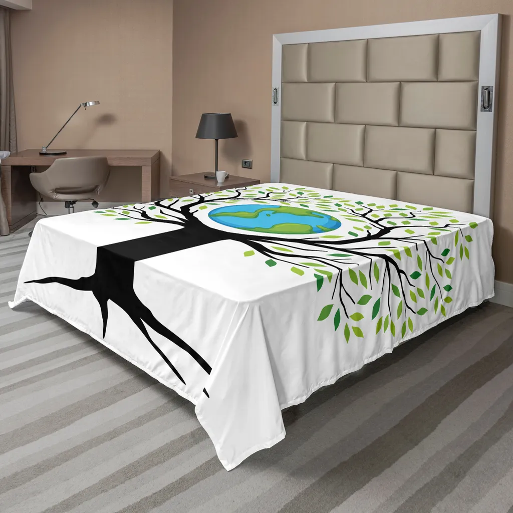 Drap de Lit Arbre de Vie 275x260 cm : Confort Durable et Anti-Pli